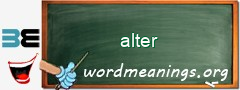 WordMeaning blackboard for alter